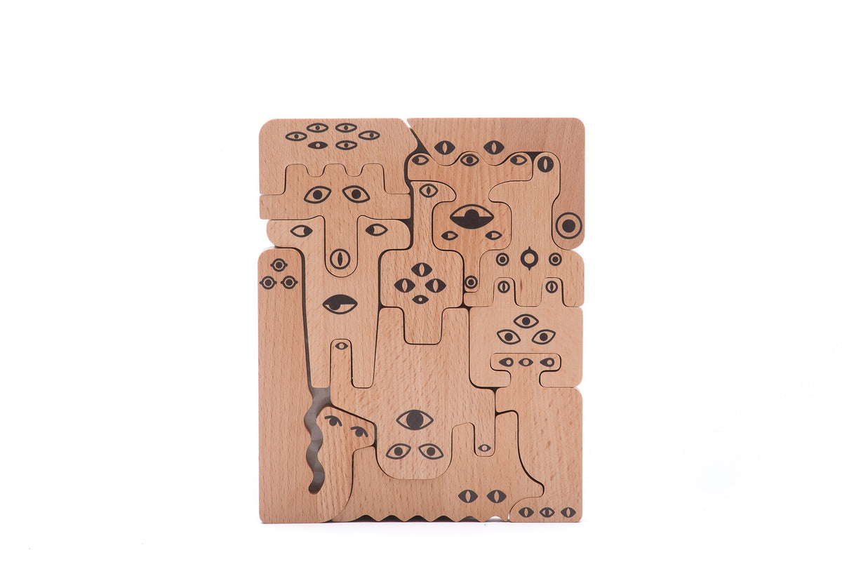 Przyjazne potwory puzzle dwustronne