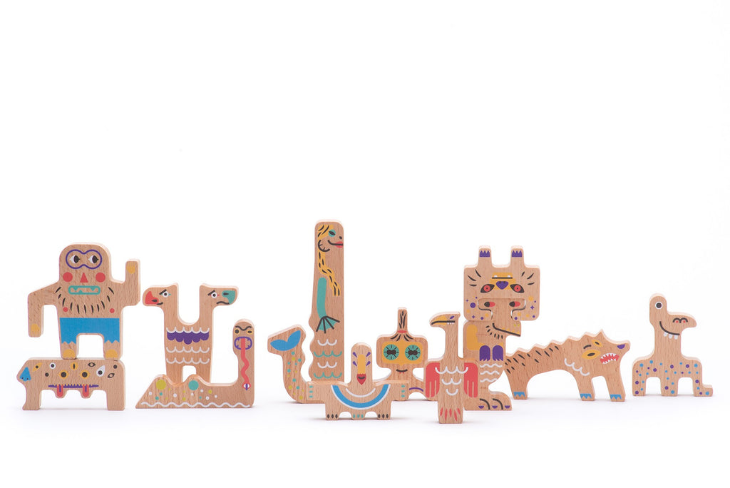 Przyjazne potwory puzzle dwustronne