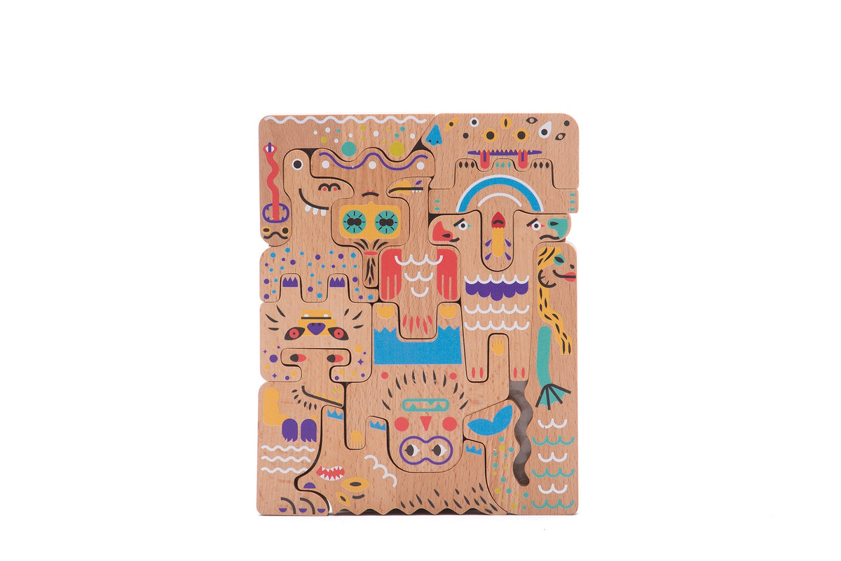Przyjazne potwory puzzle dwustronne