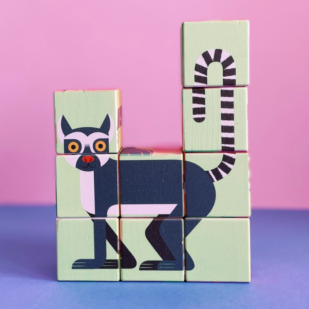 Zoo blocks - 6 animals