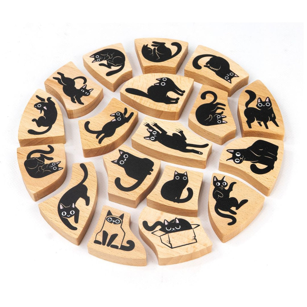 Dwustronne okrągłe puzzle kotki