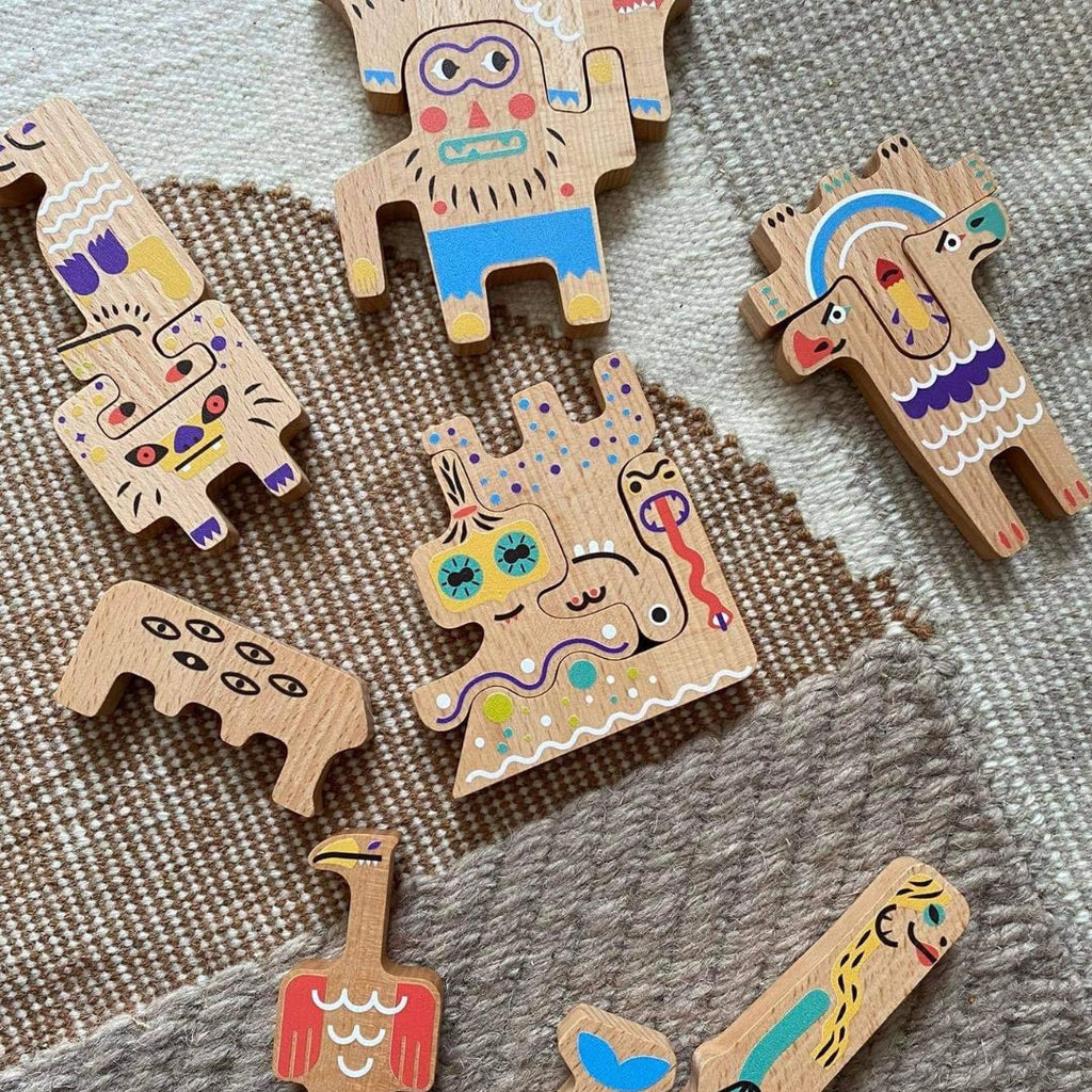 Przyjazne potwory puzzle dwustronne